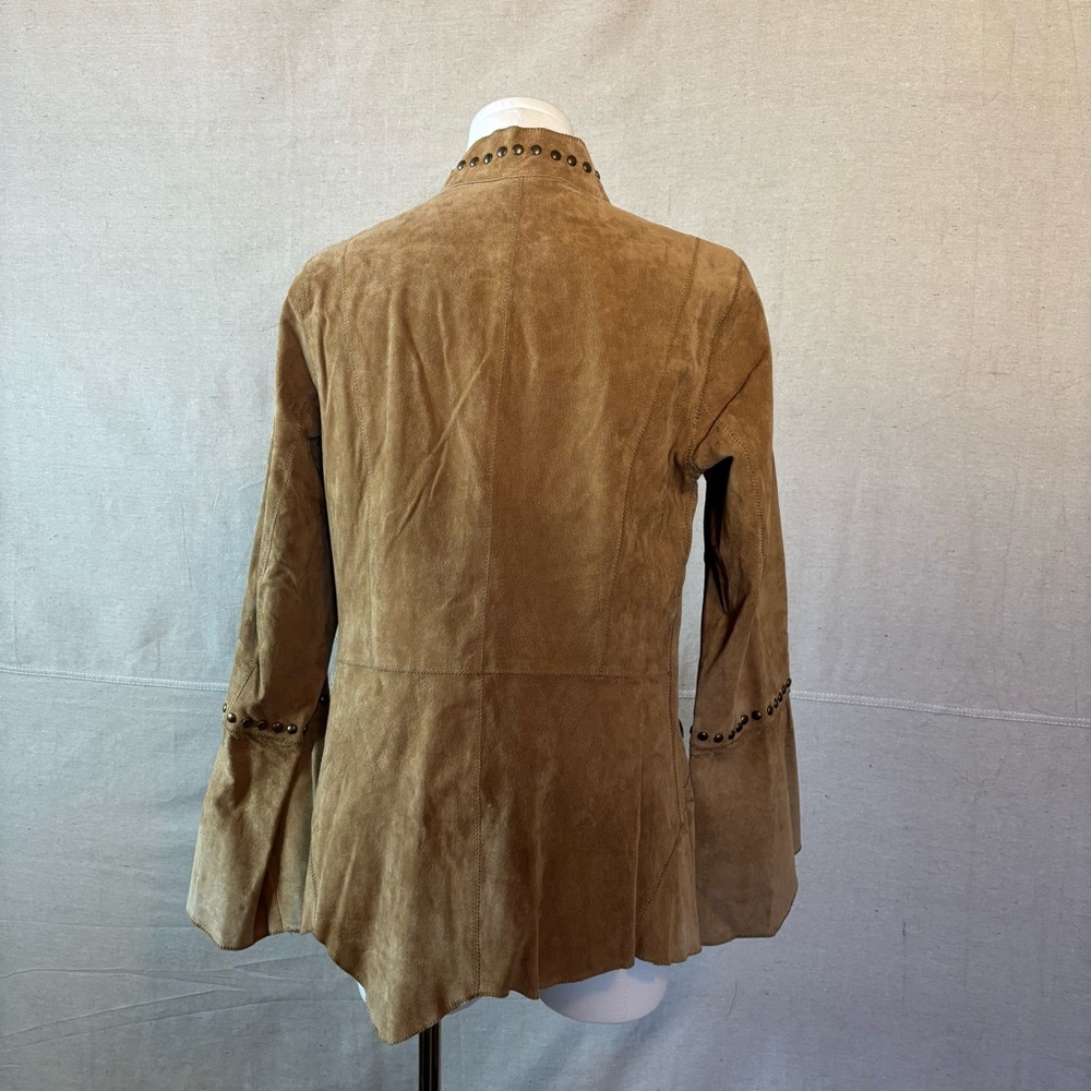 Women’s brown leather jacket Chi by Faichi size small-medium - Picture 7 of 8